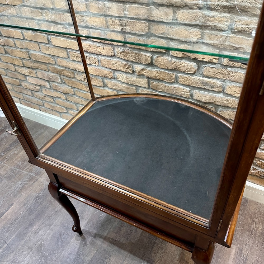 Victorian Bow Front Shop Display Cabinet View VIII