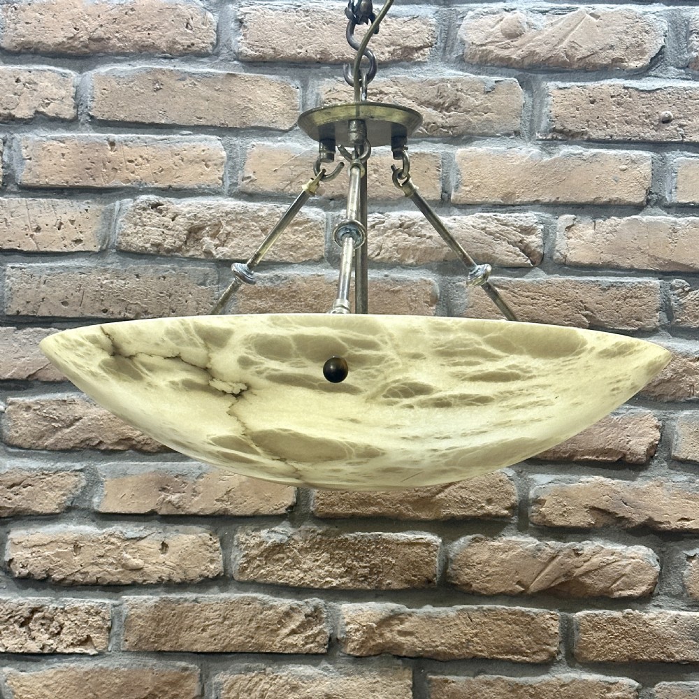 1920s Alabaster Chandelier View II