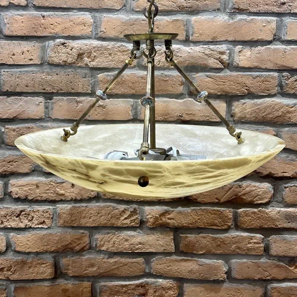 1920s Alabaster Chandelier View IV