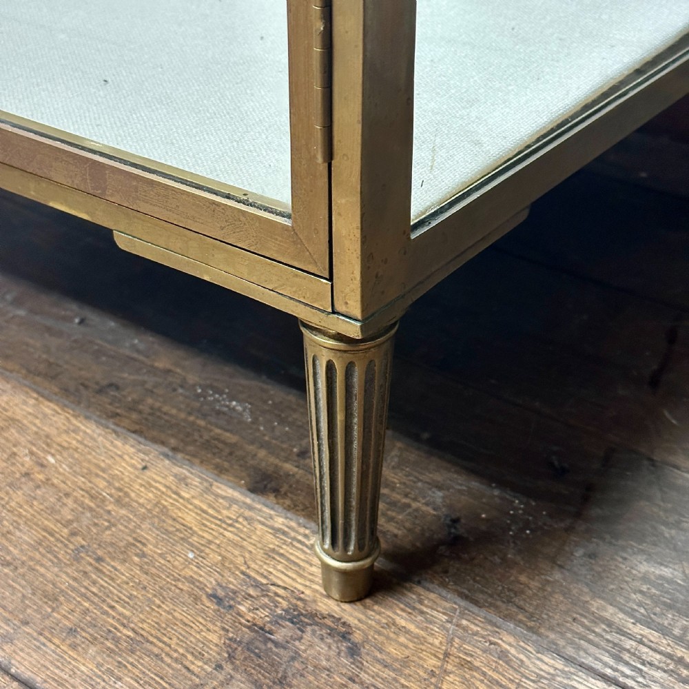 1910s French Bronze Shop Display Cabinet View IV