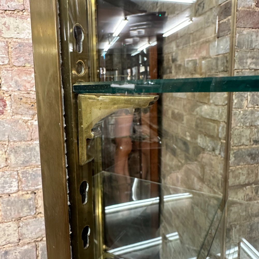 1910s French Bronze Shop Display Cabinet View VI