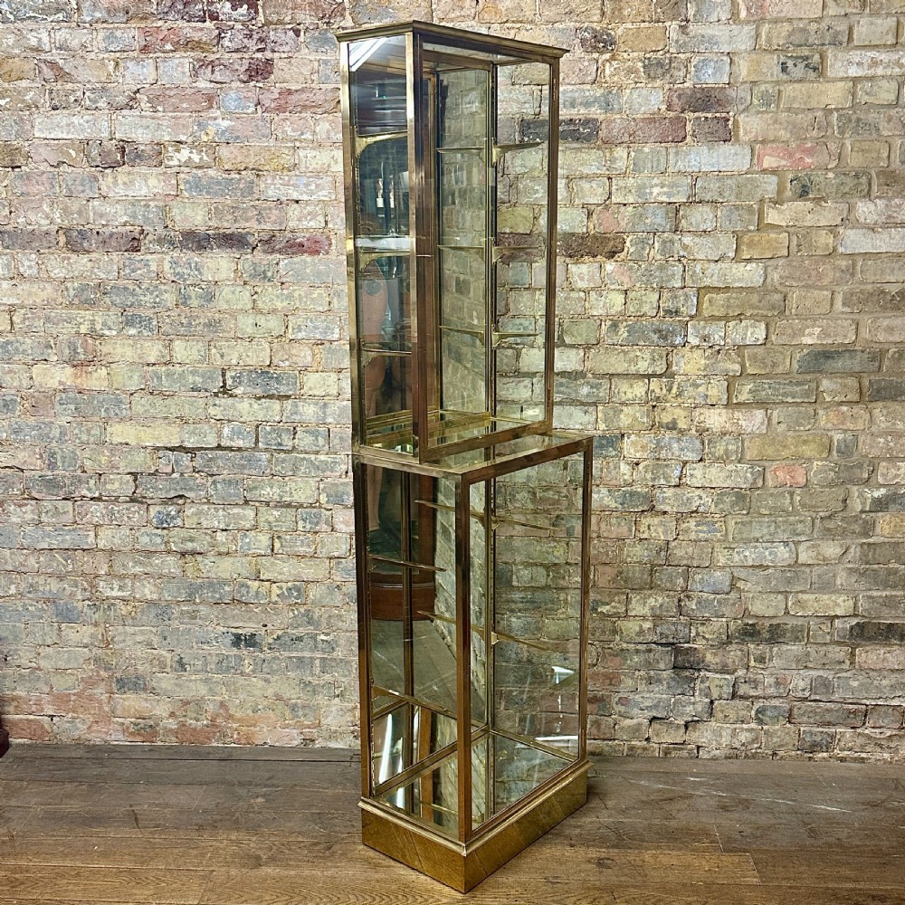 1920s Brass Shop Display Cabinet View II