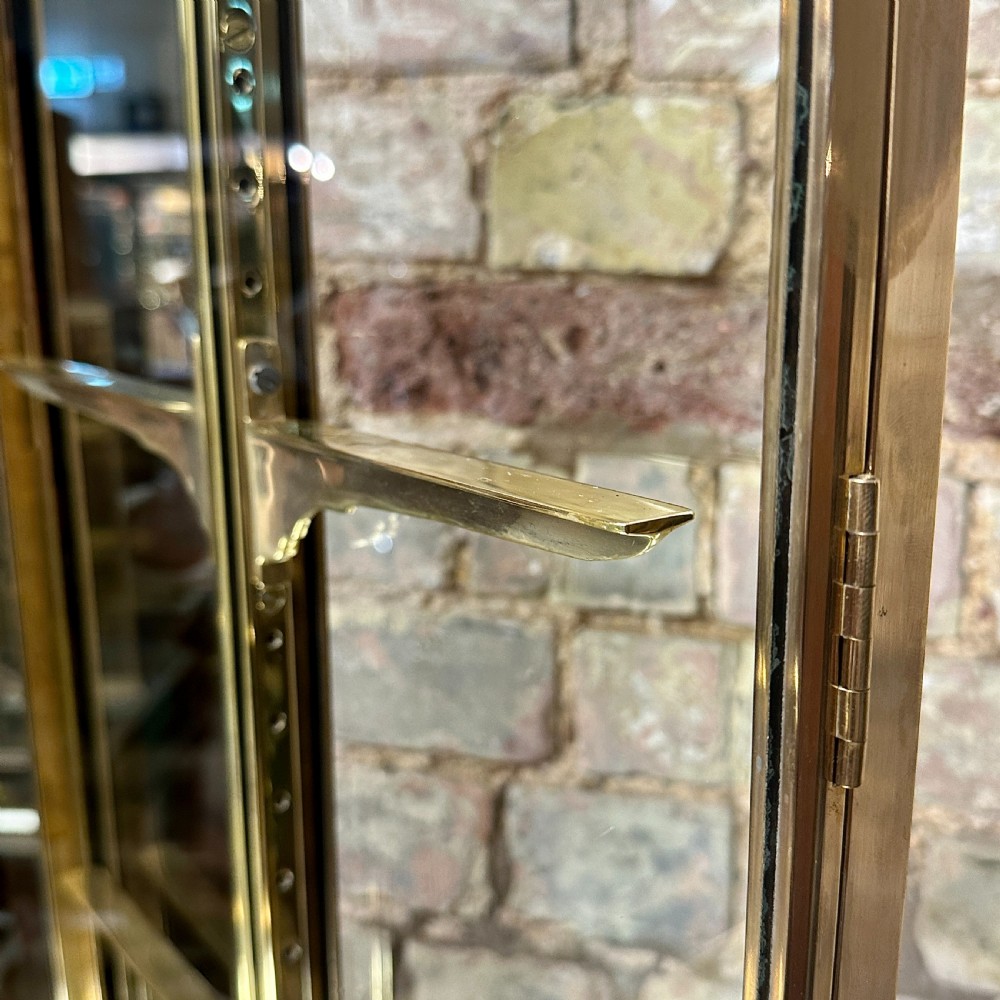 1920s Brass Shop Display Cabinet View V