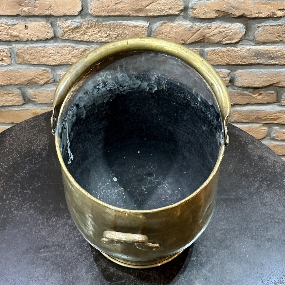 ANTIQUE BRASS COAL BUCKET View IV