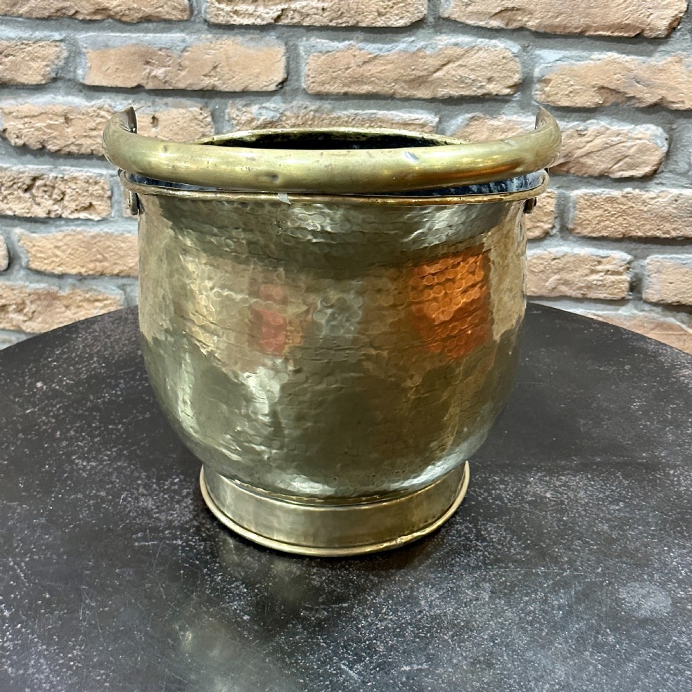 ANTIQUE BRASS COAL BUCKET View V