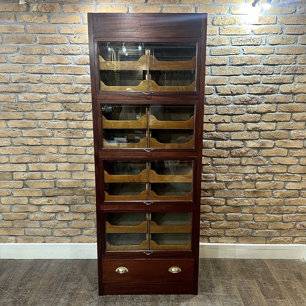 DUDLEY  FLIP MAHOGANY HABERDASHERY CABINET
