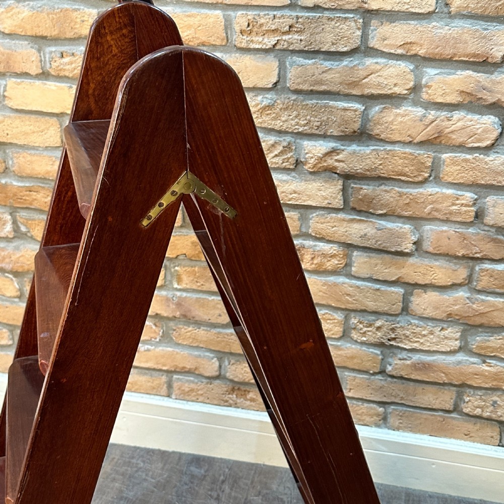 ANTIQUE MAHOGANY LIBRARY STEPS View VII