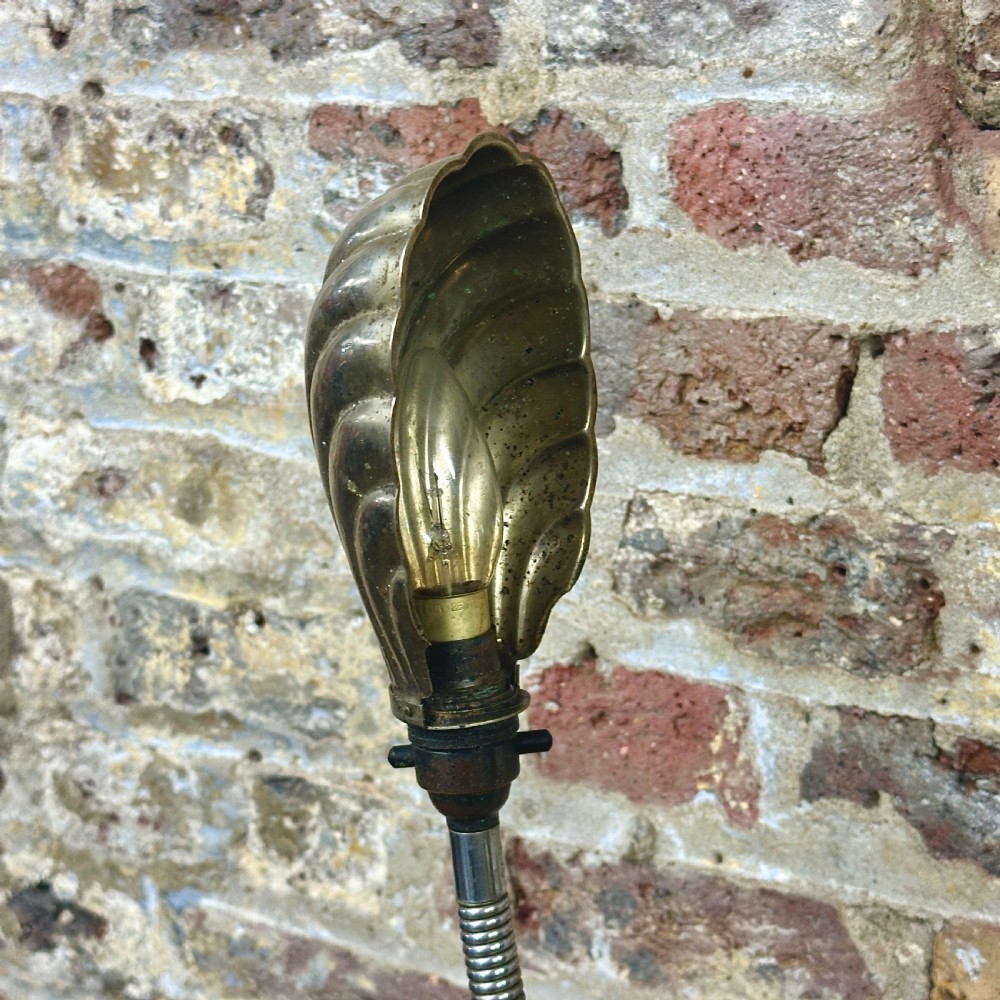 1930s Gooseneck Shell Desk Lamp View IV