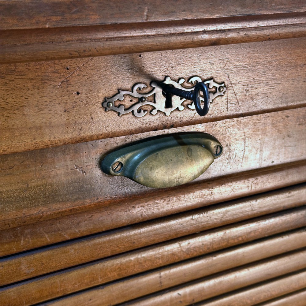 VINTAGE OAK TAMBOUR CABINET View II