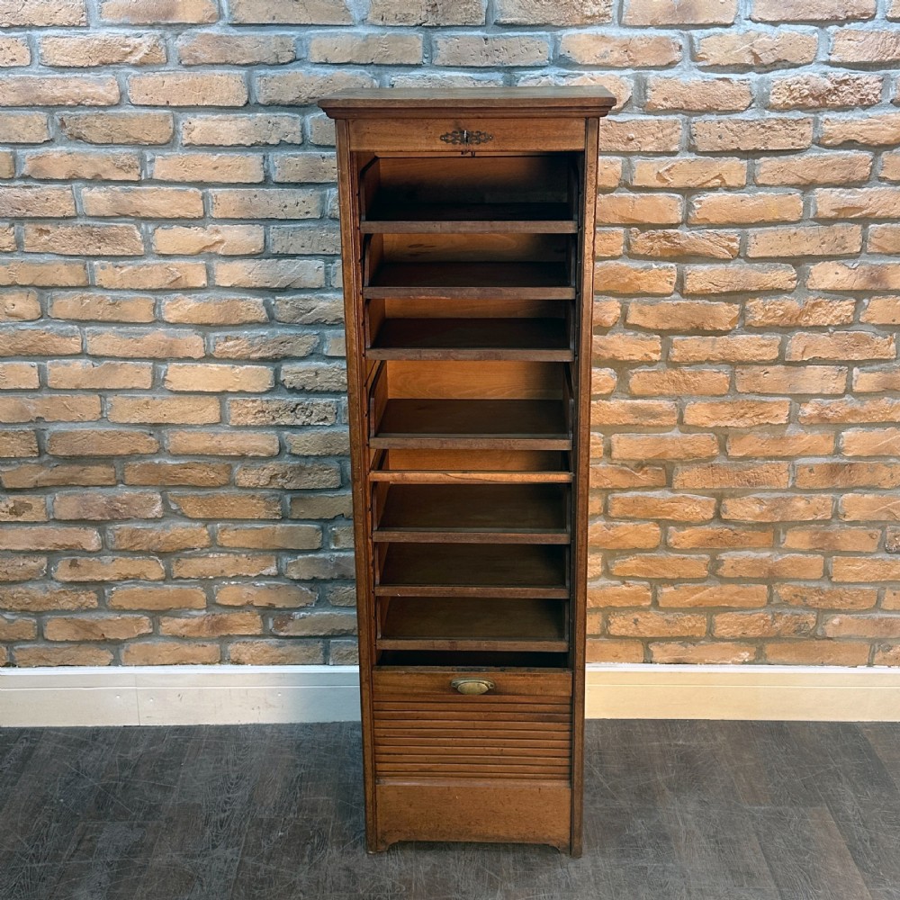 VINTAGE OAK TAMBOUR CABINET View III