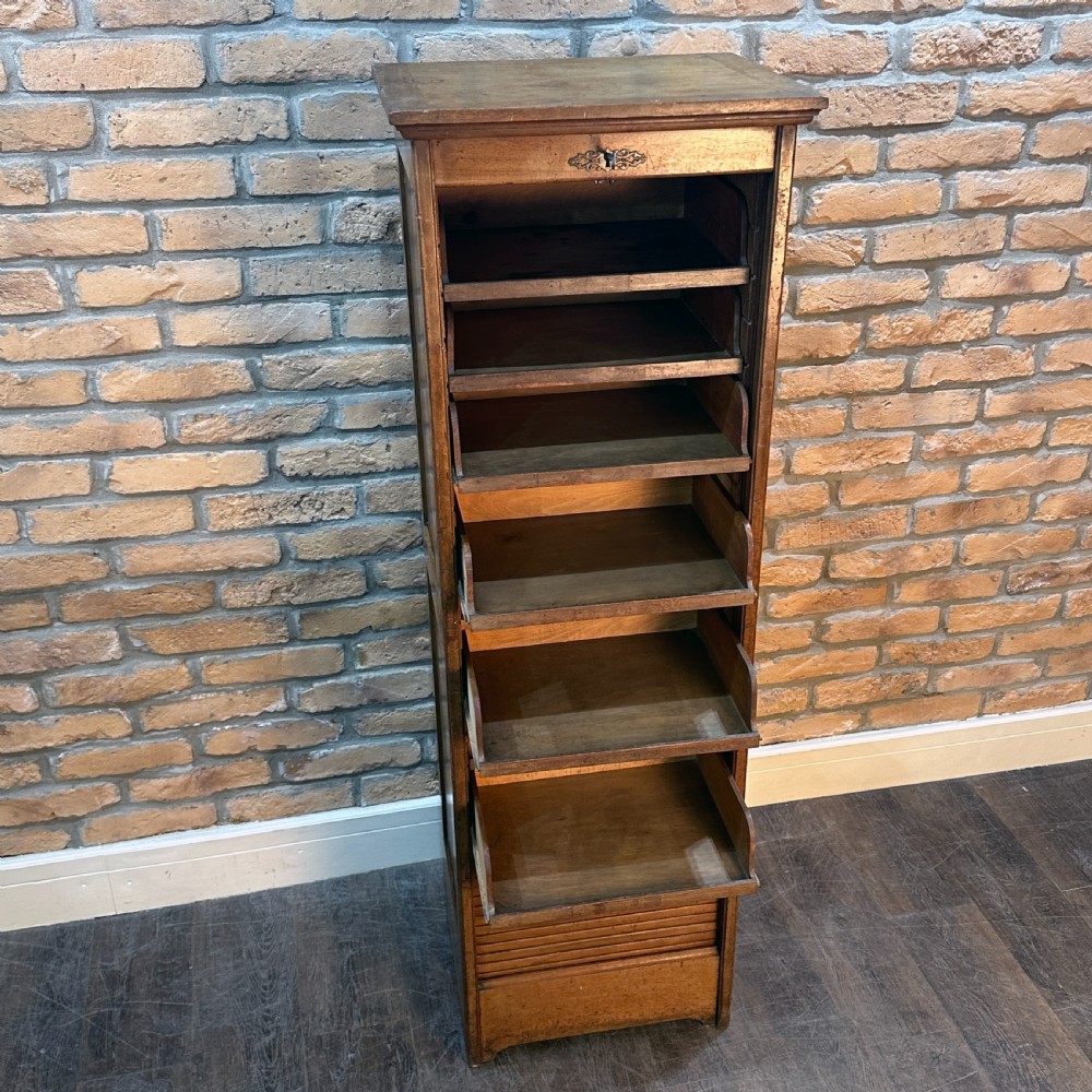 VINTAGE OAK TAMBOUR CABINET View IV