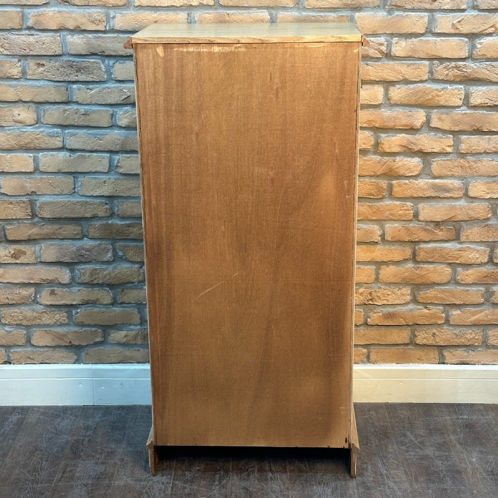 RESTORED 1930s TALL OAK CHEST OF DRAWERS View V