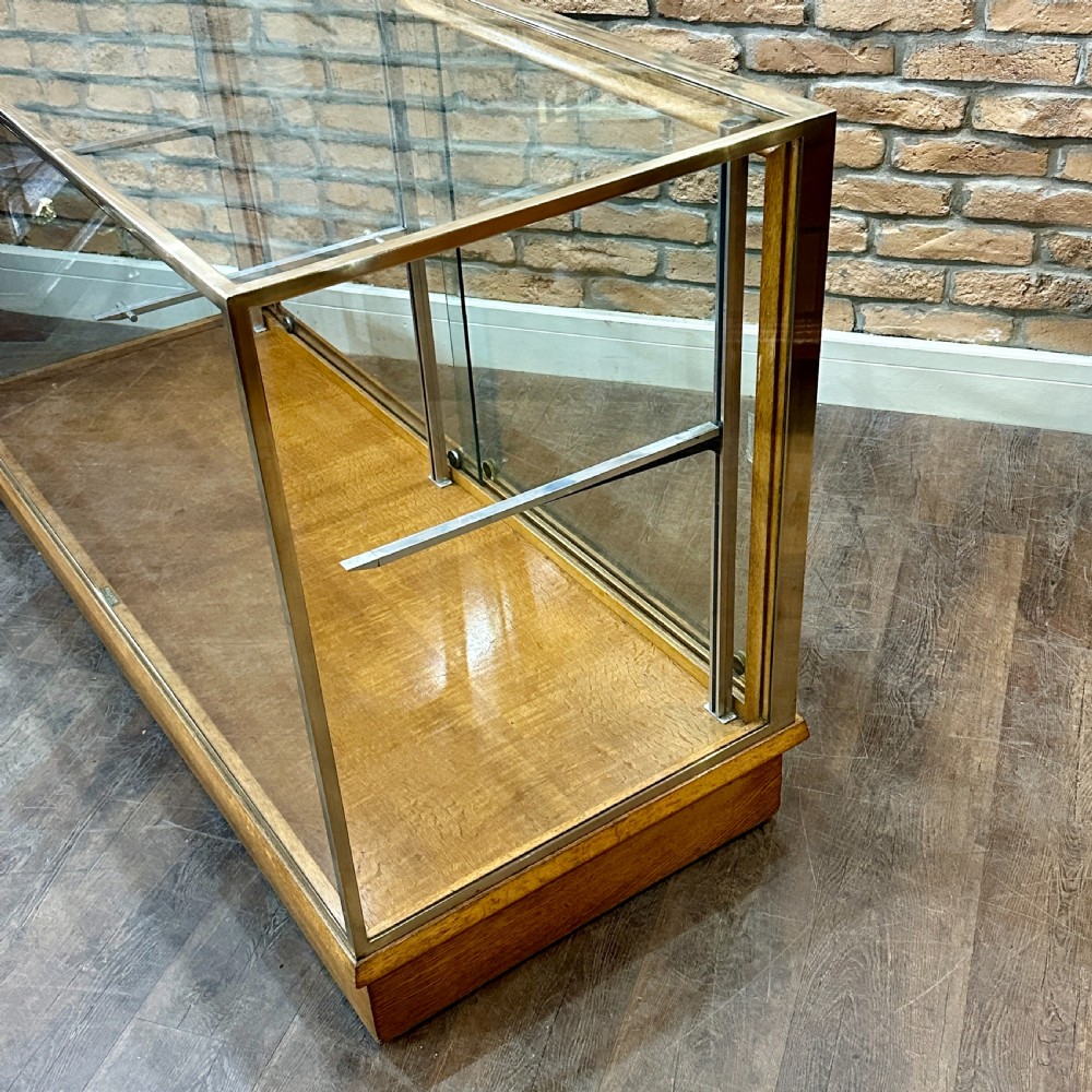 1930s Bronze & Oak Shop Display Counter
 View III