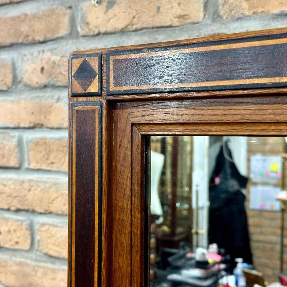Antique Walnut & Oak Cheval
 View II