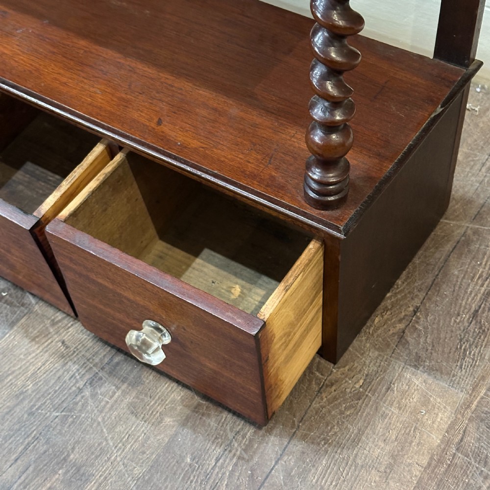 1910s Antique Mahogany Wall Shelf View III