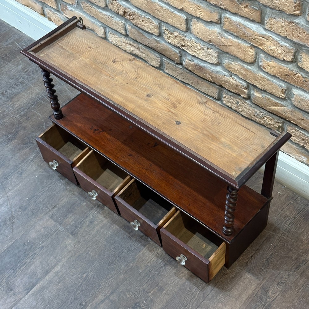 1910s Antique Mahogany Wall Shelf View IV