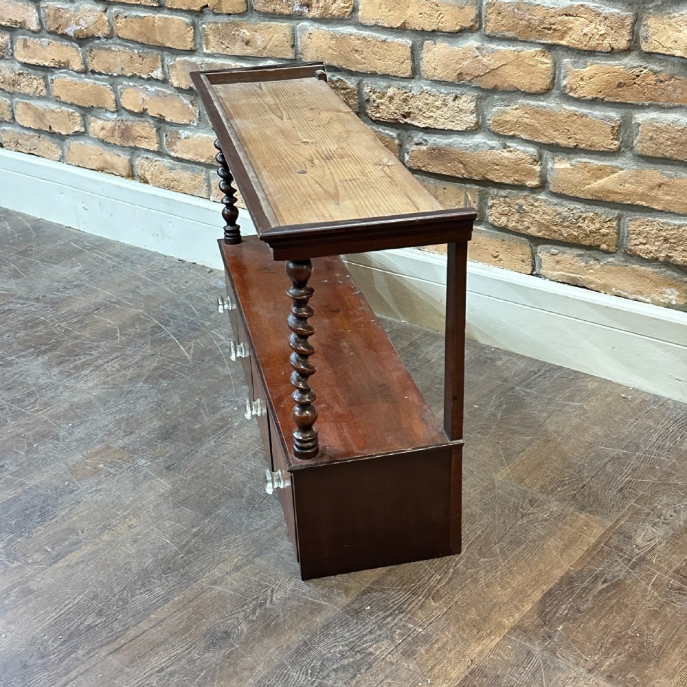 1910s Antique Mahogany Wall Shelf View V