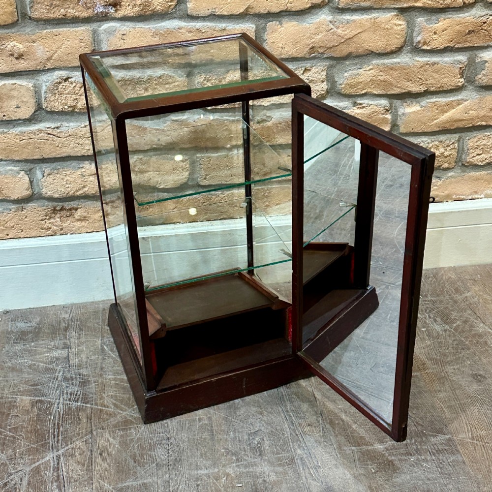 1920s Mahogany Countertop Display Cabinet View VI