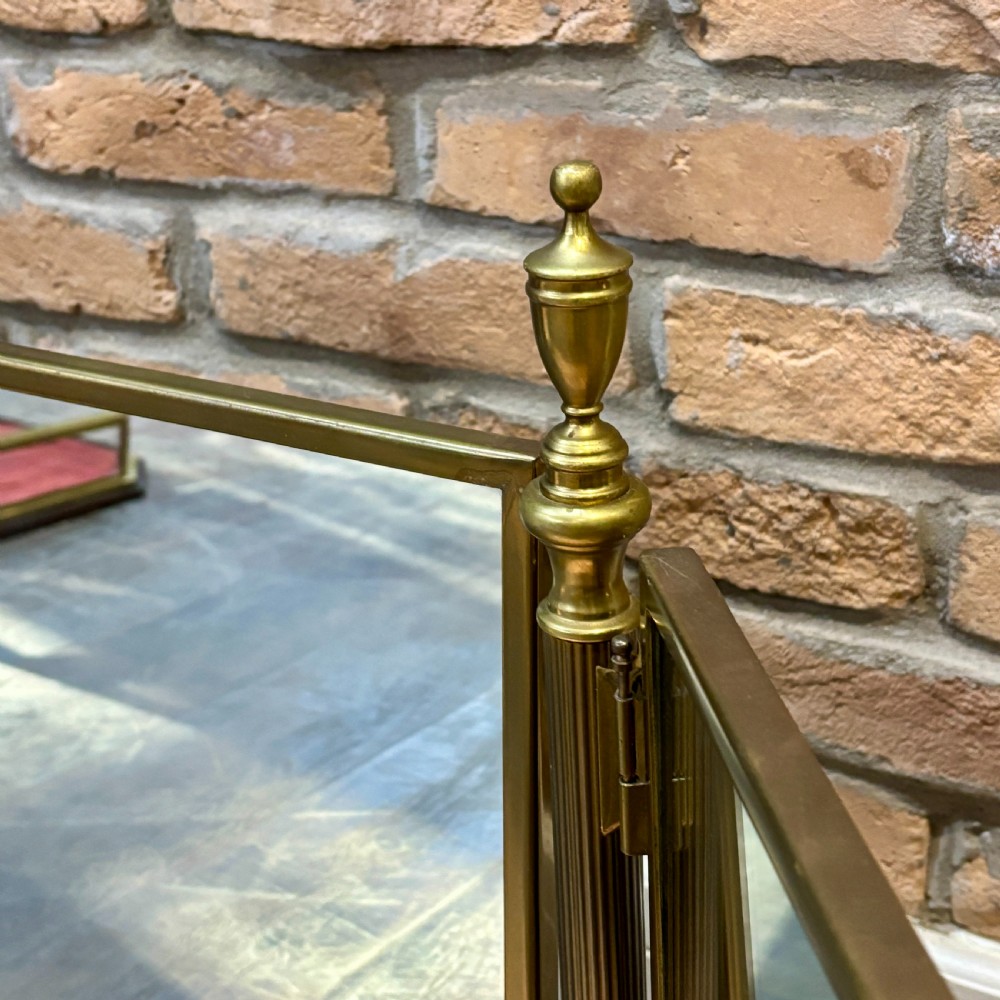 ANTIQUE BRASS FOLDING VANITY MIRROR
 View V