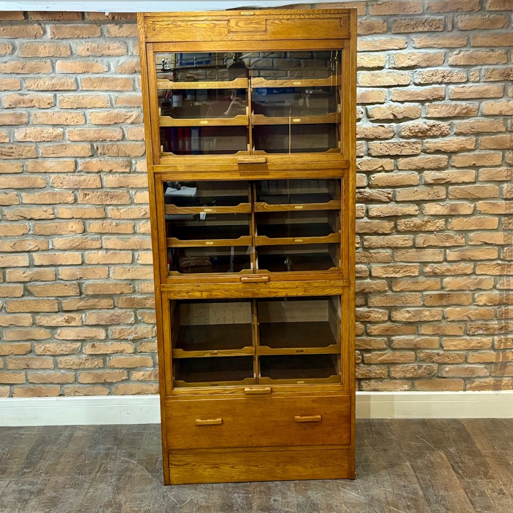 ANTIQUE FLIP HABERDASHERY CABINET BY DUDLEY & CO LTD.
