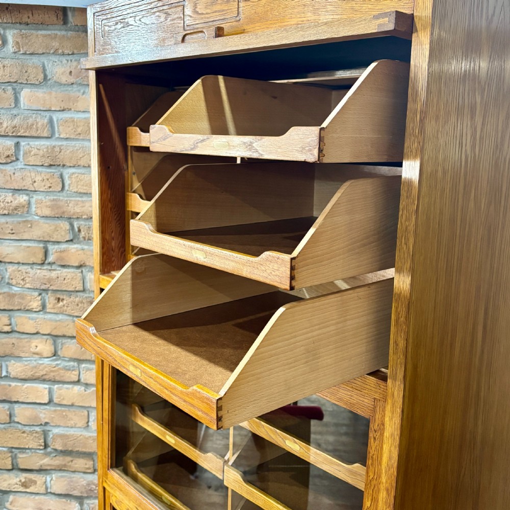 ANTIQUE FLIP HABERDASHERY CABINET BY DUDLEY & CO LTD.
 View V