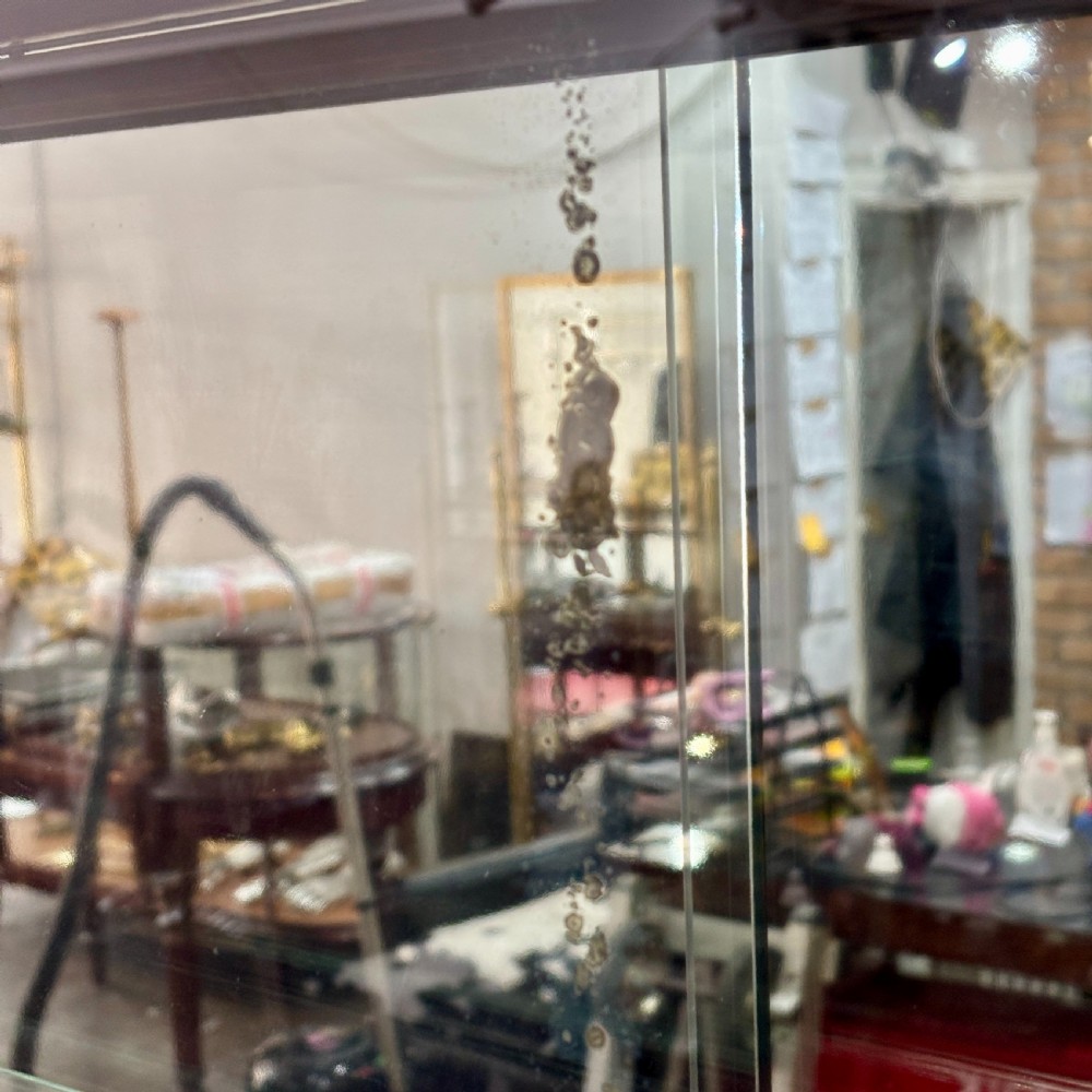 EARLY CENTURY BRASS AND GLASS SHOP DISPLAY CABINET View V
