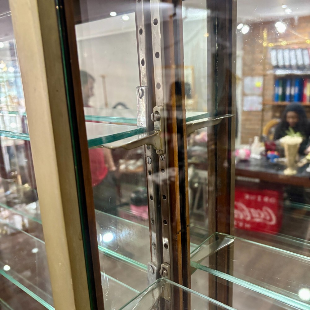 EARLY CENTURY BRASS AND GLASS SHOP DISPLAY CABINET View VII