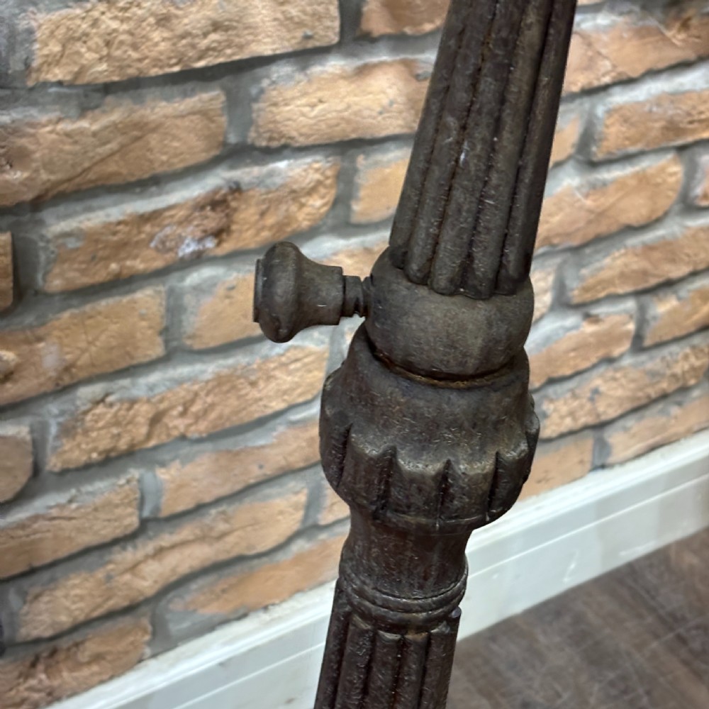 Antique 1890s Carved Wooden Lyre Music Stand View V