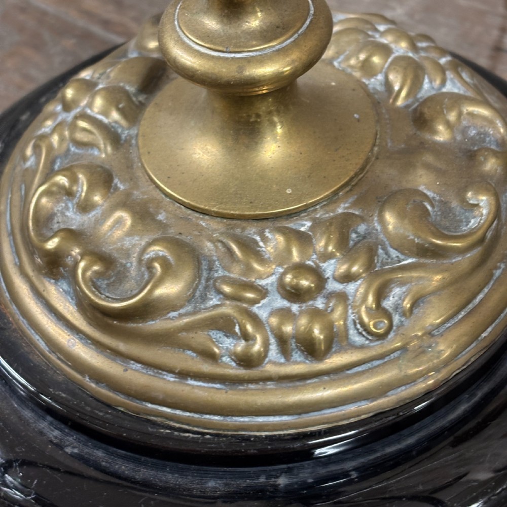Late Victorian Brass & Ceramic Hat Stand
 View IV