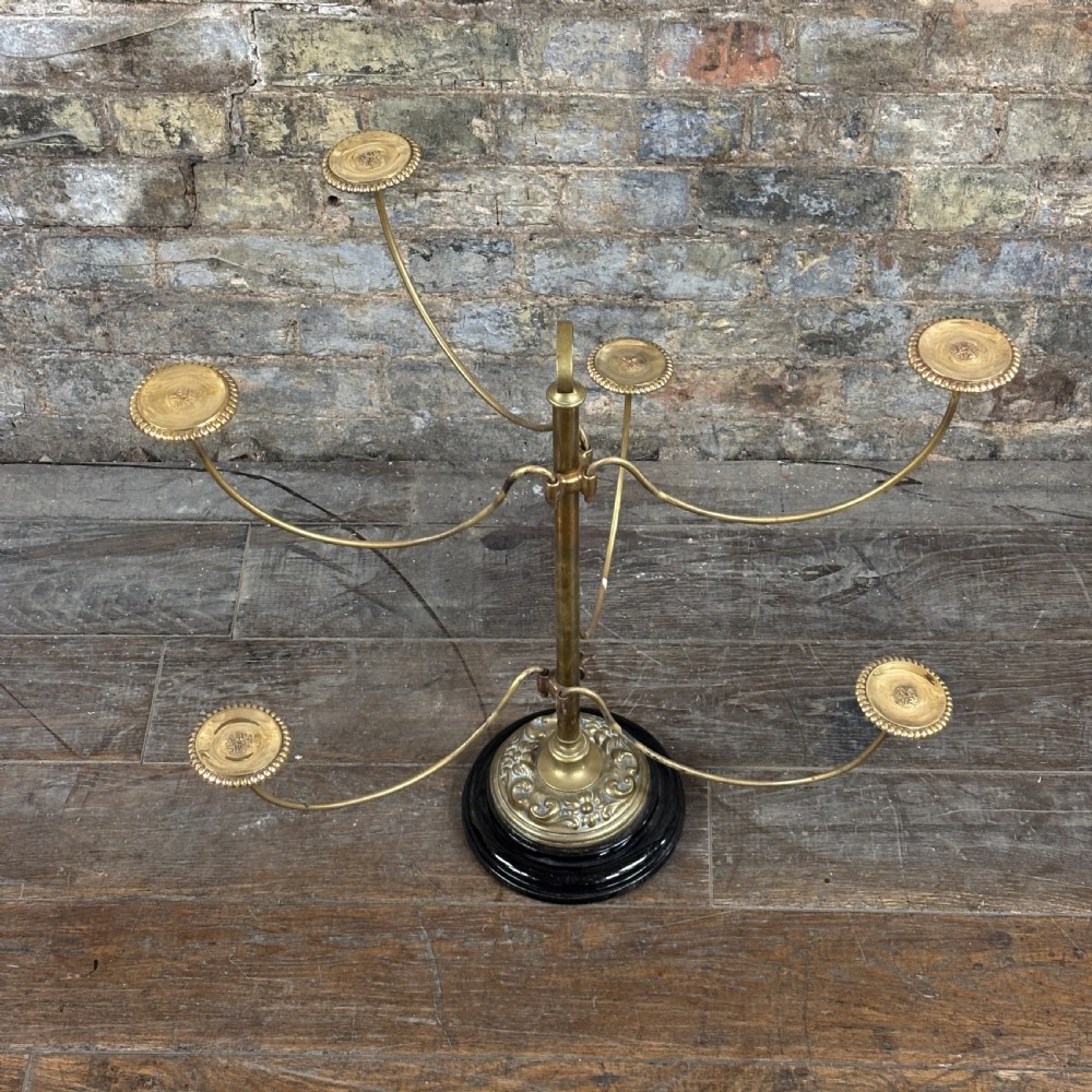 Late Victorian Brass & Ceramic Hat Stand
 View V