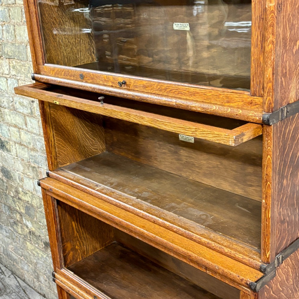 1910s Globe-Wernicke Oak Barrister’s Bookcase View V