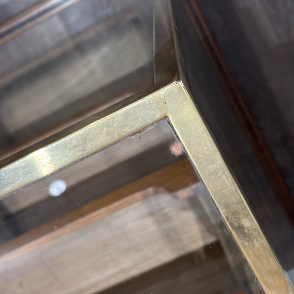1920s Brass and Mahogany Counter with Oak Interior View VI