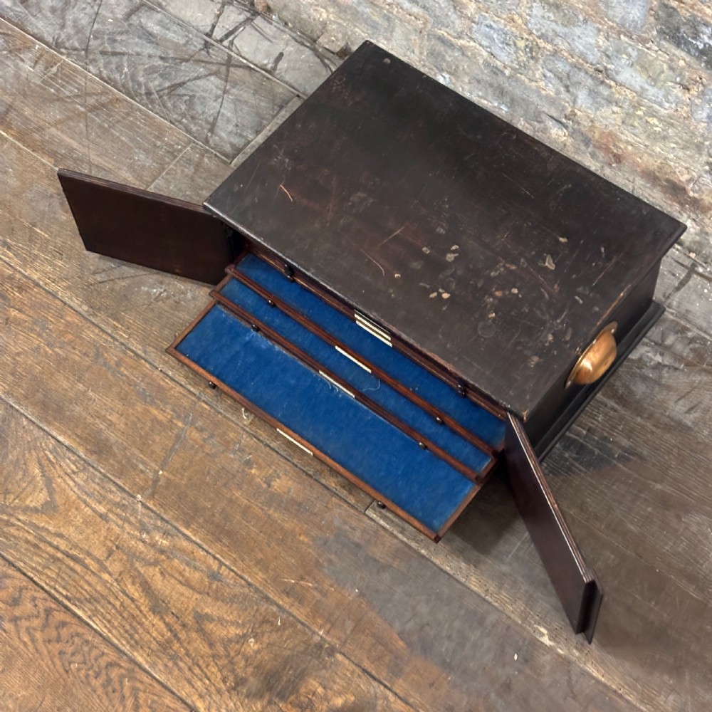 1920s Microscope Slide Cabinet with Ivorine Labels
 View V