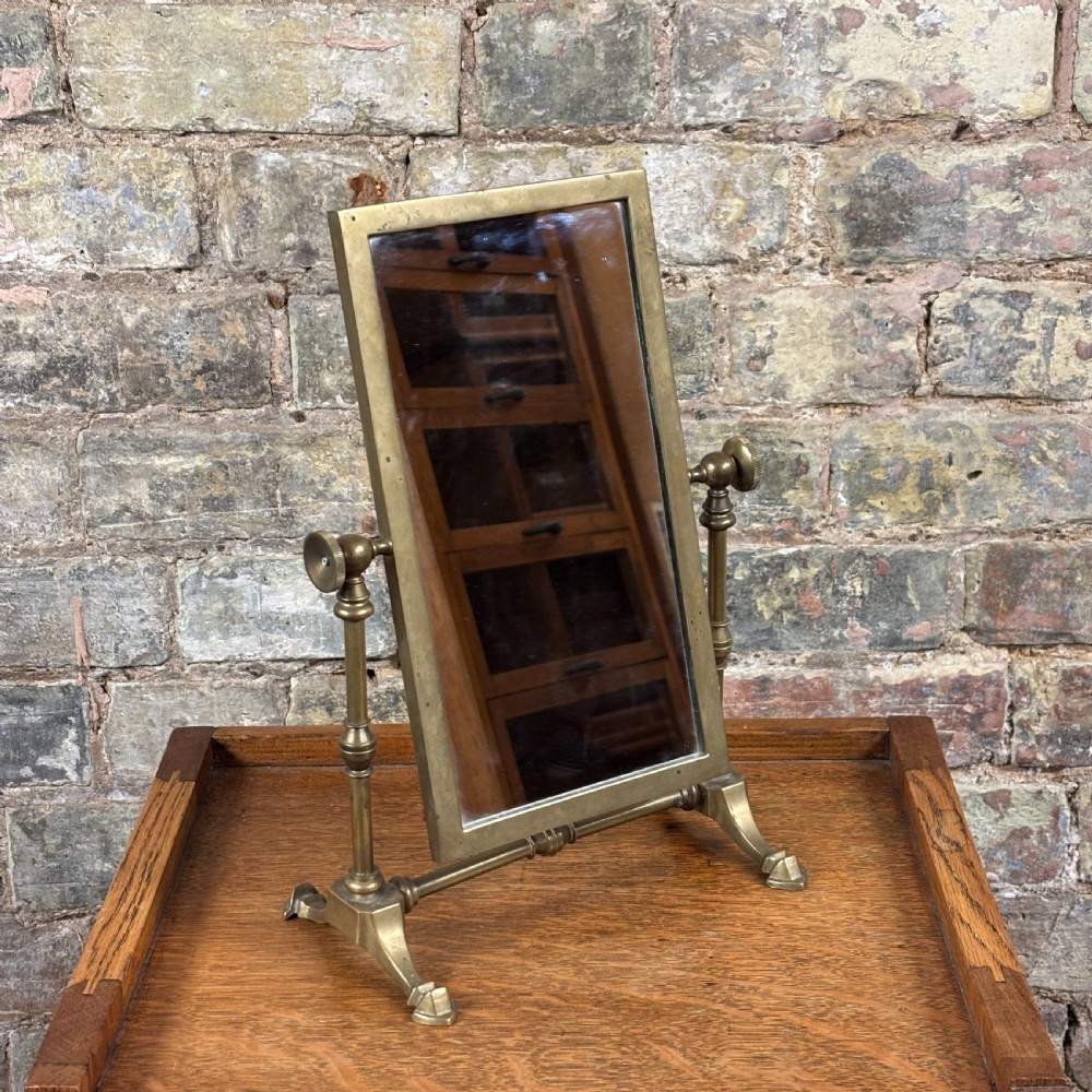 Early 20th Century Brass Adjustable Dressing Table Mirror