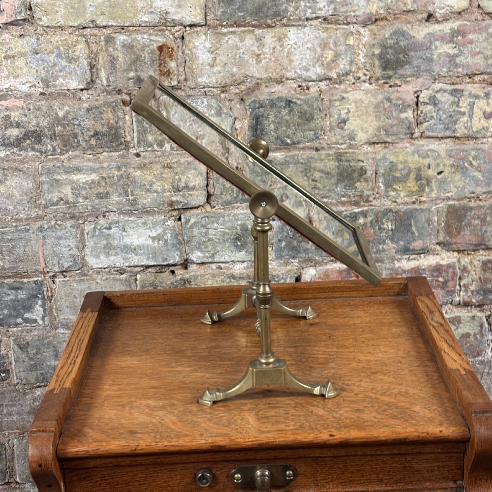 Early 20th Century Brass Adjustable Dressing Table Mirror View II