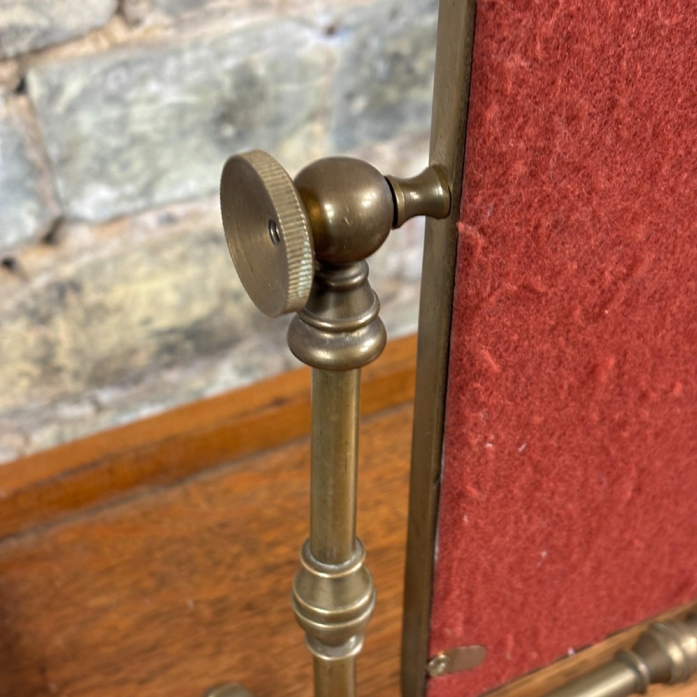 Early 20th Century Brass Adjustable Dressing Table Mirror View V