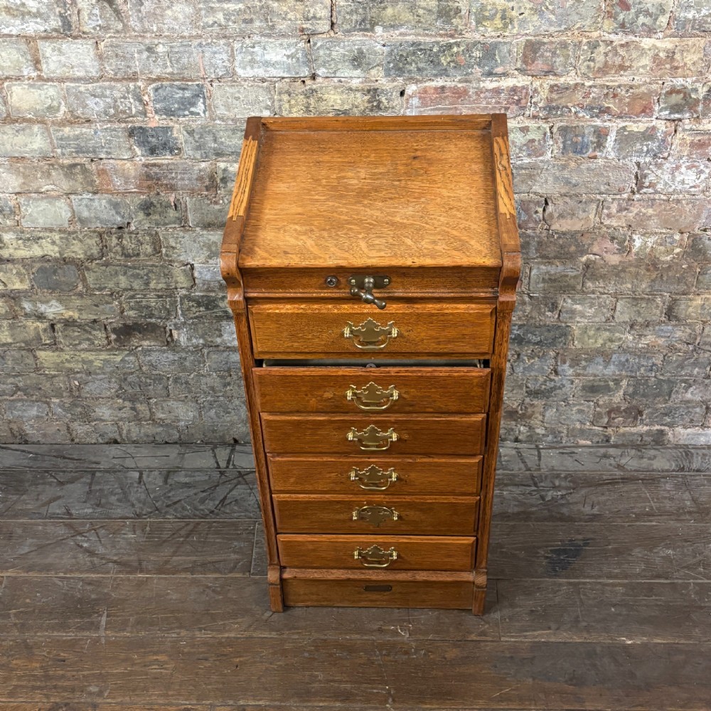 1920s Oak “Advance” Letter Filing Cabinet View II