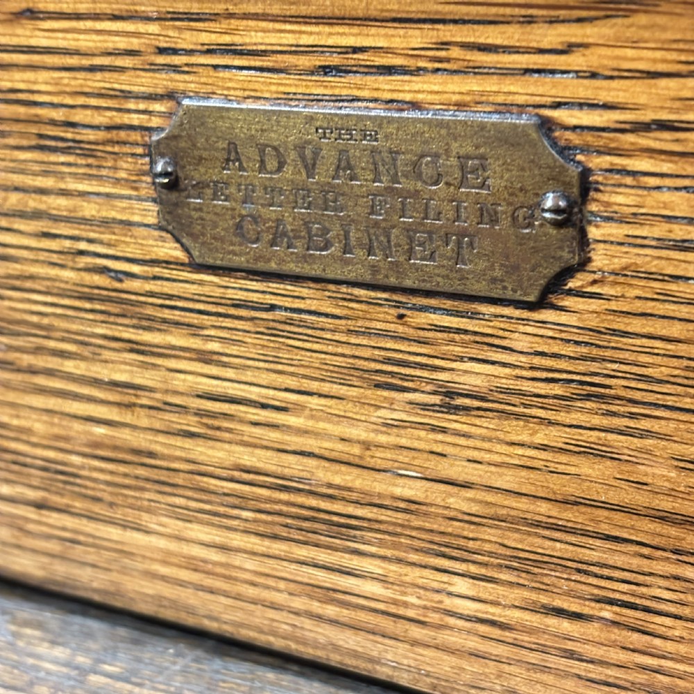 1920s Oak “Advance” Letter Filing Cabinet View VI