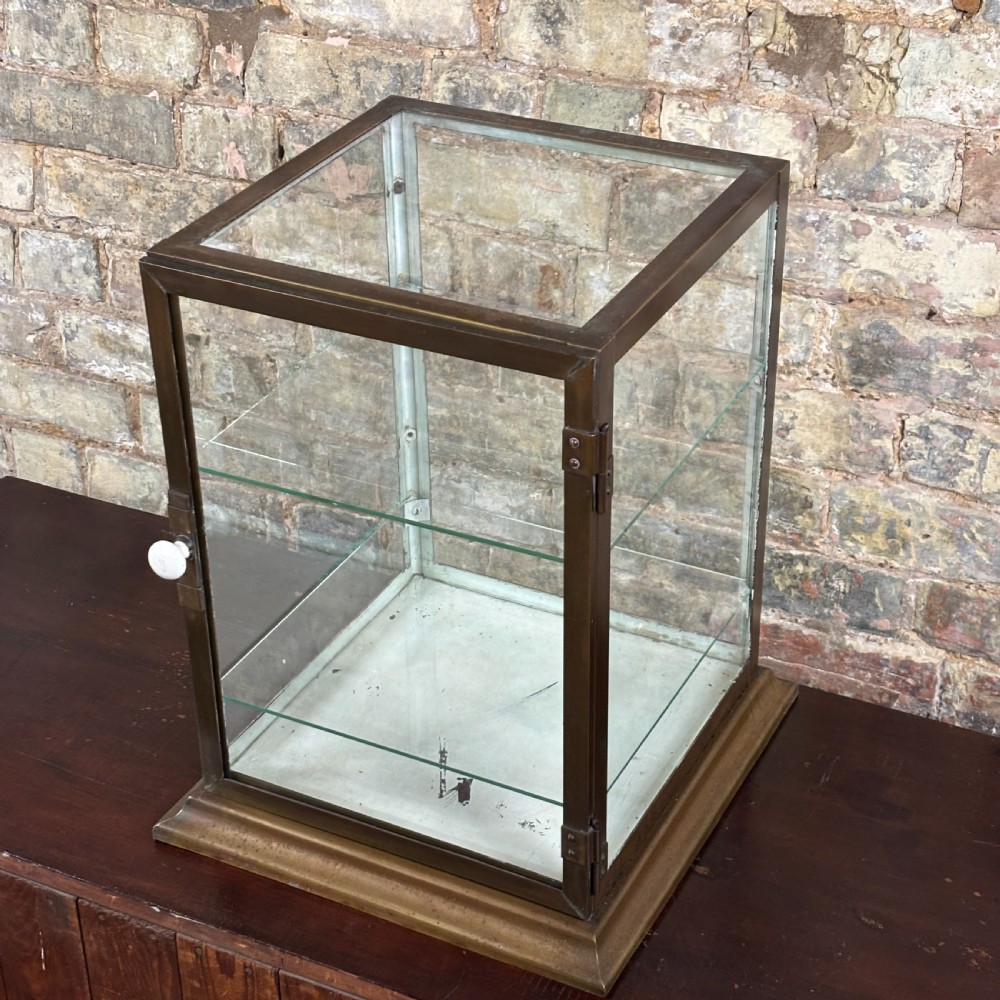 1920s Brass Countertop Display Cabinet
 View II