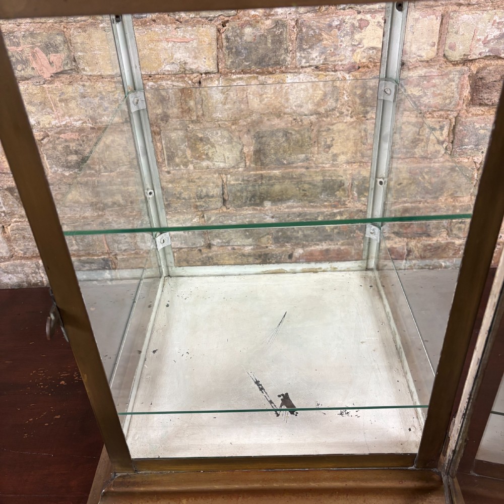 1920s Brass Countertop Display Cabinet
 View V