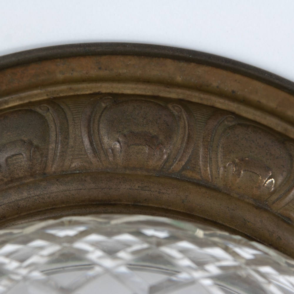 Early 20th-Century Cut-Glass & Brass Ceiling Light View III