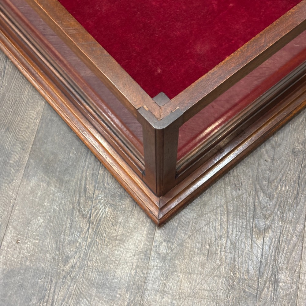 1920s Countertop Display Cabinet with Red Velvet Interior
 View IV