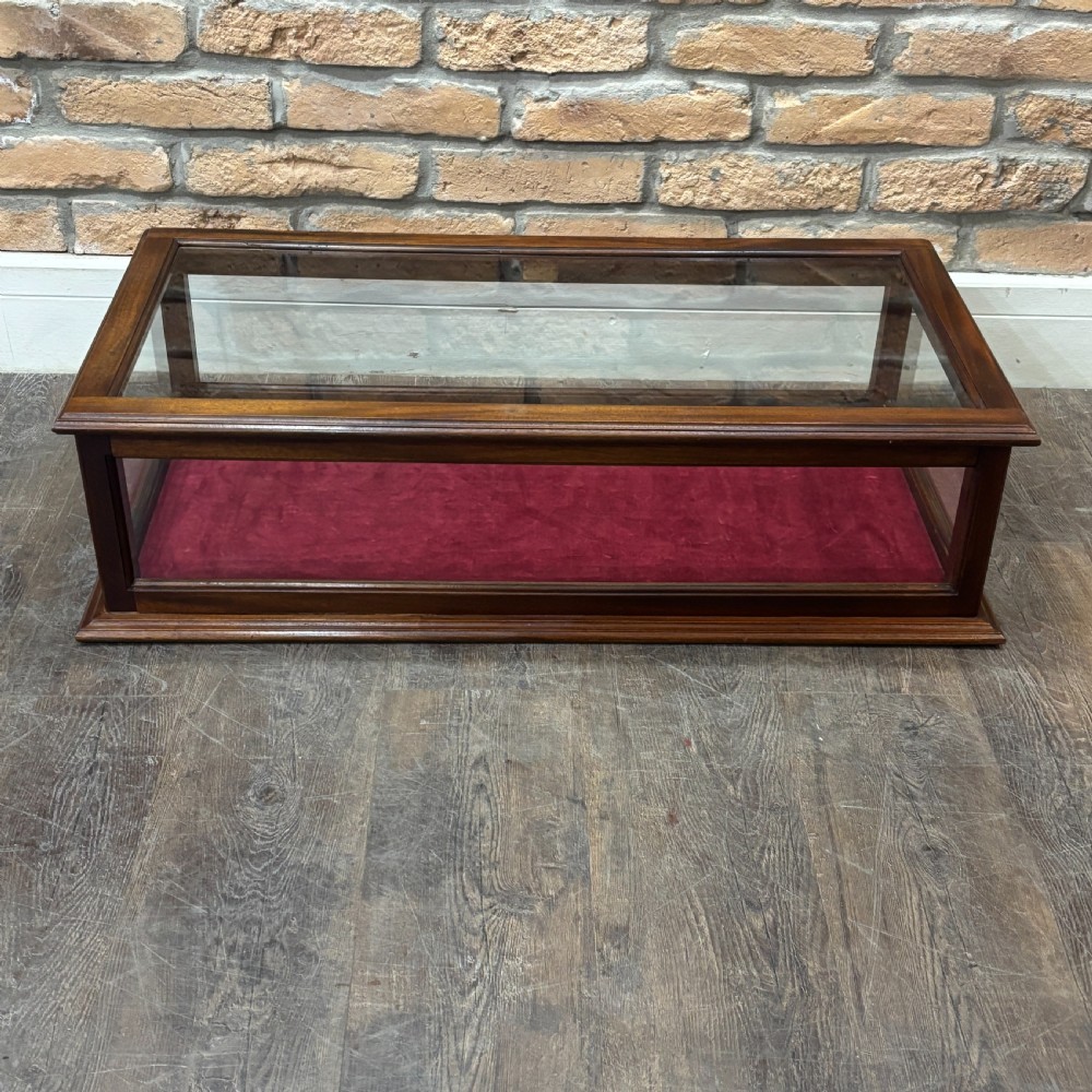 1920s Countertop Display Cabinet with Red Velvet Interior
 View VI