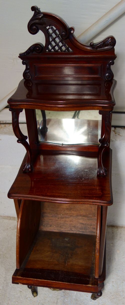VICTORIAN MAHOGANY CARVED COAL PURDONIUM - ADDITIONAL PHOTO 2