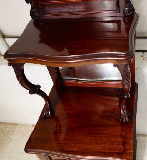 VICTORIAN MAHOGANY CARVED COAL PURDONIUM - ADDITIONAL PHOTO 5