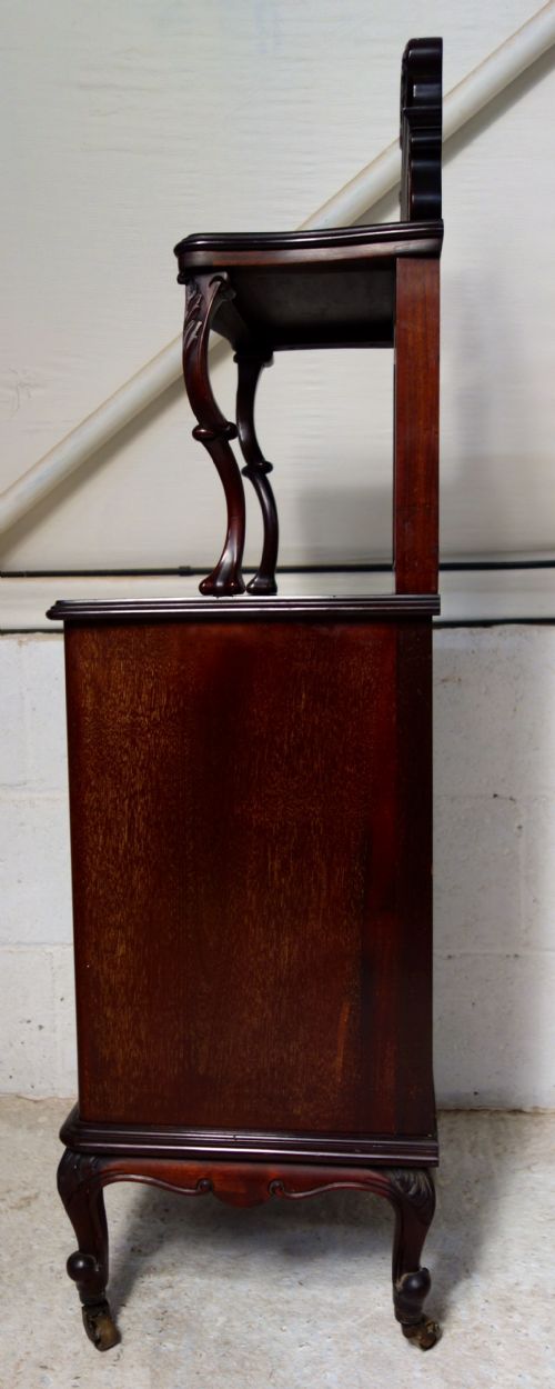 VICTORIAN MAHOGANY CARVED COAL PURDONIUM - ADDITIONAL PHOTO 6