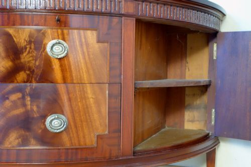 LARGE WARING GILLOW HALFROUND FLAMED MAHOGANY COMMODE - ADDITIONAL PHOTO 5