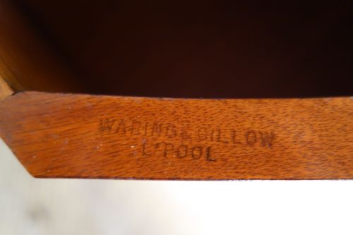 LARGE WARING GILLOW HALFROUND FLAMED MAHOGANY COMMODE - ADDITIONAL PHOTO 7