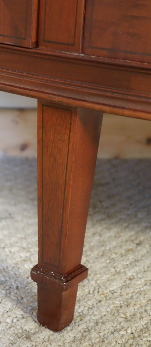 LARGE WARING GILLOW HALFROUND FLAMED MAHOGANY COMMODE - ADDITIONAL PHOTO 4