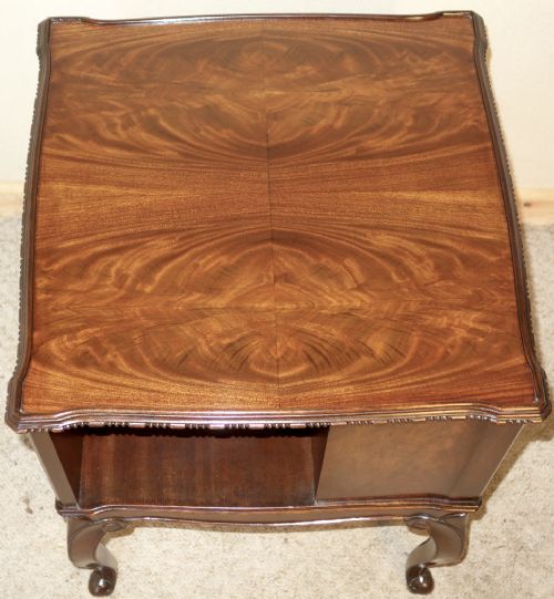 REVOLVING WALNUT BOOK TABLE BOOKCASE - ADDITIONAL PHOTO 4